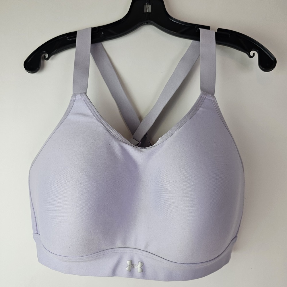 Under Armour 1X Light Lilac Purple Continuum Wireless Sports Bra Style 1372985